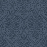 Adavu Blue Damask Wallpaper by Chesapeake