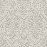 Adavu Grey Damask Wallpaper by Chesapeake – pattern close-up