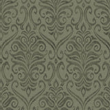 Adavu Dark Green Damask Wallpaper by Chesapeake
