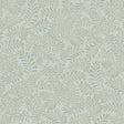 Chesapeake Chrysantha Aqua Berry Branches Wallpaper swatch showing botanical fern and berry design on aqua background