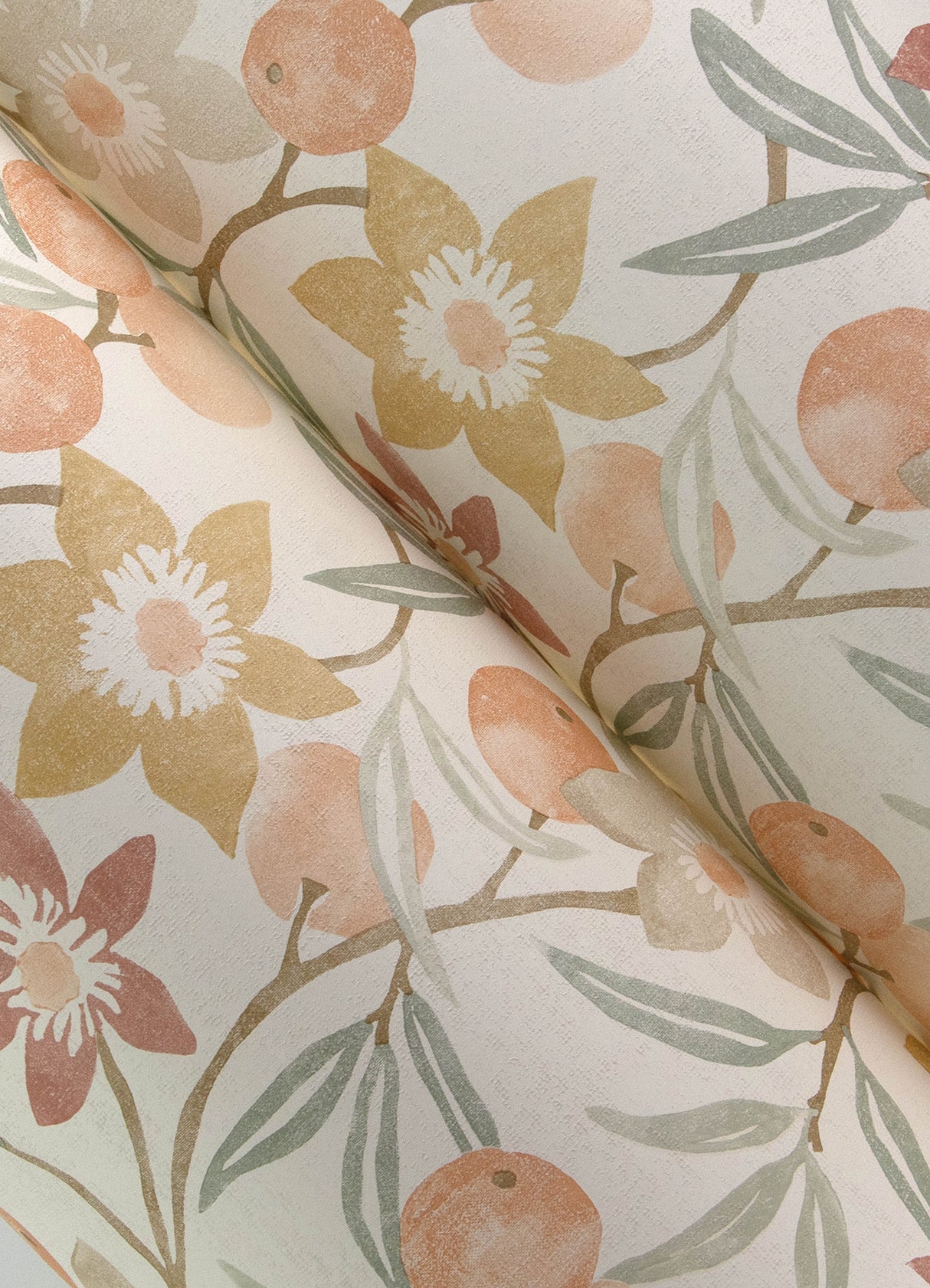 Passiflora Peach by Chesapeake Fruit and Floral Wallpaper – Brewster Home Fashions 4148-27447