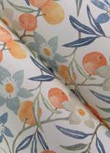 Passiflora Blue by Chesapeake Fruit and Floral Wallpaper- Brewster Home Fashions 4148-27448