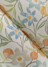 Passiflora Apricot by Chesapeake Fruit and Floral Wallpaper – Brewster Home Fashions 4148-27449