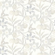 Passiflora Grey fruit and floral wallpaper by Chesapeake, non woven, 20.5 in x 33 ft roll