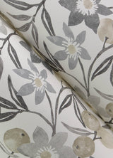 Passiflora Charcoal by Chesapeake Fruit and Floral Wallpaper- Brewster Home Fashions 4148-27451