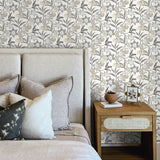 Passiflora Charcoal by Chesapeake Fruit and Floral Wallpaper- Brewster Home Fashions 4148-27451