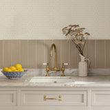 Phlox Beige by Chesapeake Floral Stamp Wallpaper- Brewster Home Fashions 4148-27453