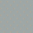 Chesapeake Surdiva Denim Floral Fan Wallpaper close-up of petite floral medallions on blue ground