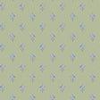 Surdiva Green Floral Fan wallpaper by Chesapeake with small blue floral medallions on a spring green ground