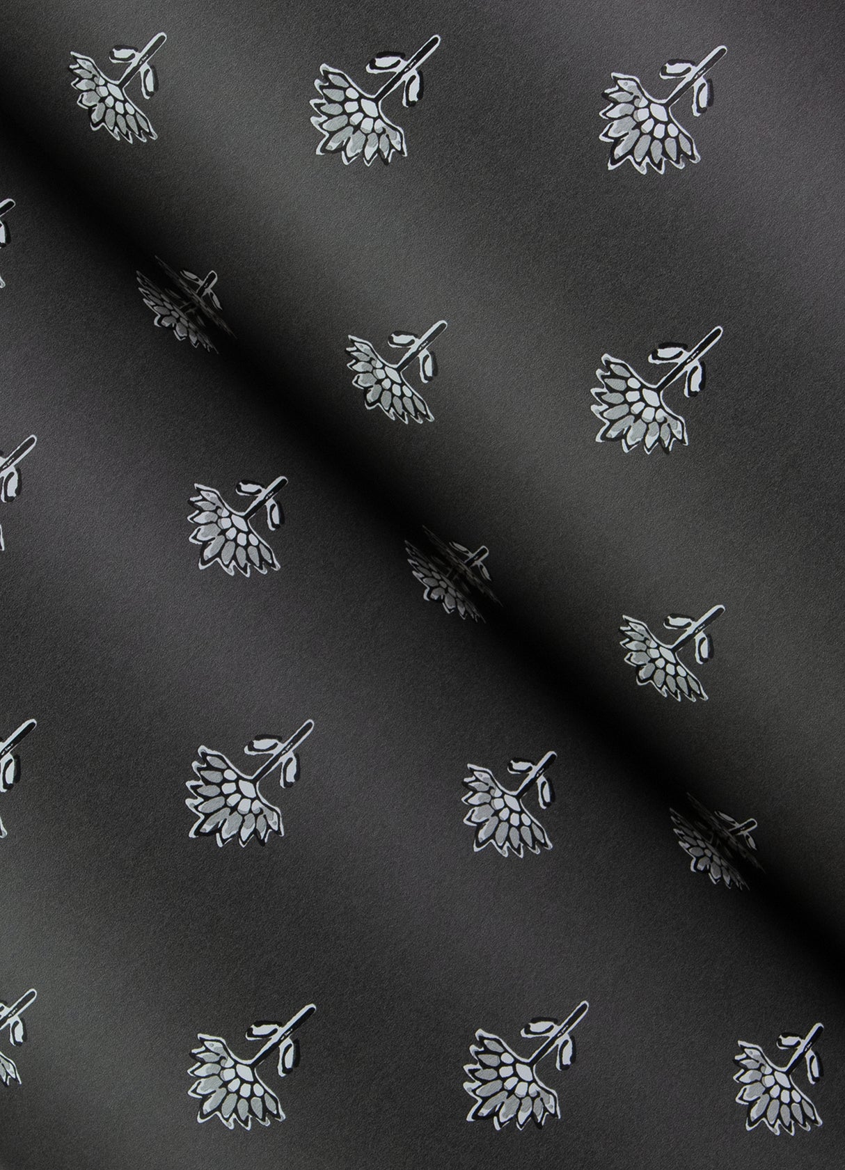 Surdiva Black by Chesapeake Floral Fan Wallpaper- Brewster 4148-27462
