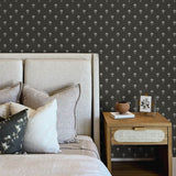 Surdiva Black by Chesapeake Floral Fan Wallpaper- Brewster 4148-27462