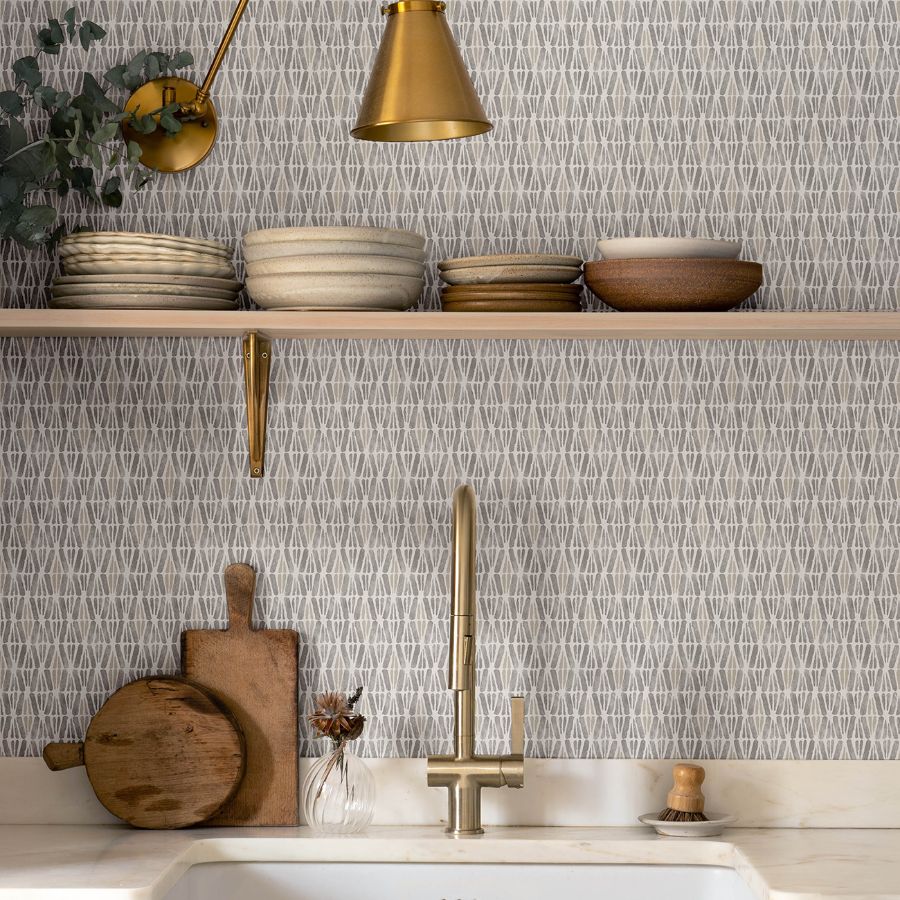 Nabi Charcoal by Chesapeake Geometric Wallpaper – Brewster Home Fashions 4148-27463