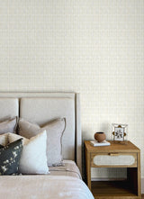 Nabi Beige by Chesapeake Geometric Wallpaper- Brewster Home Fashions 4148-27464