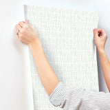 Nabi Aqua by Chesapeake Geometric Wallpaper – Brewster Home Fashions 4148-27466