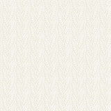 Coleus Beige Leaves Wallpaper roll with subtle leaf braid pattern in beige on white