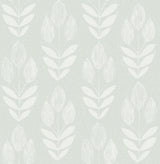 Garland Aqua Block Tulip Wallpaper by Chesapeake, 20.5 in x 33 ft roll