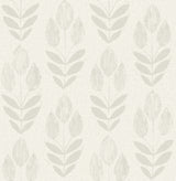 Garland Light Grey Block Tulip Wallpaper by Chesapeake