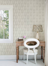Garland Light Grey by Chesapeake Block Tulip Wallpaper – Brewster Home Fashions 4148-27476