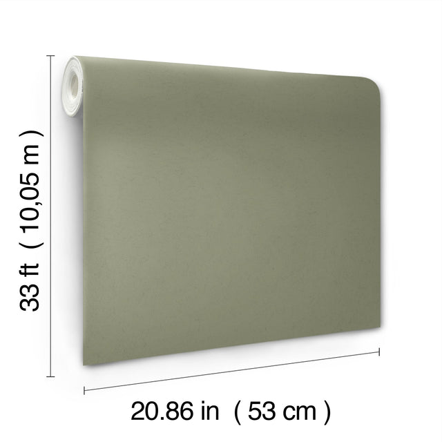 Parget Skog Olive Textured Wallpaper with Solid Plaster Motif - A-Street Prints 4153-77007