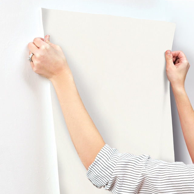 Parget Snövit White Textured Wallpaper with Solid Plaster Motif - A-Street Prints 4153-77012
