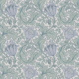 Anemone Blue Floral Trail Wallpaper with Botanical Flowers Pattern, Traditional Style - Brewster 4153-82003