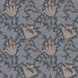 Anemone Dark Blue Floral Trail Wallpaper with Traditional Botanical Flowers Pattern - A-Street Prints 4153-82006