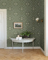 No 1 Holland Park Green Floral Wallpaper with Botanical Traditional Motif - A-Street Prints 4153-82008