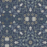 No 1 Holland Park Blue Floral Wallpaper with Botanical Traditional Motif - A-Street Prints 4153-82009