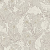 Granville White Leafy Vine Wallpaper with Traditional Botanical Acanthus Motif - A-Street Prints 4153-82011