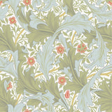 Granville Olive Leafy Vine Wallpaper with Traditional Botanical Acanthus Motif - A-Street Prints 4153-82012
