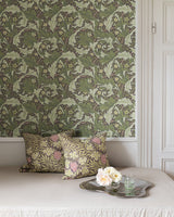 Granville Plum Leafy Vine Wallpaper with Botanical Traditional Pattern - A-Street Prints 4153-82013