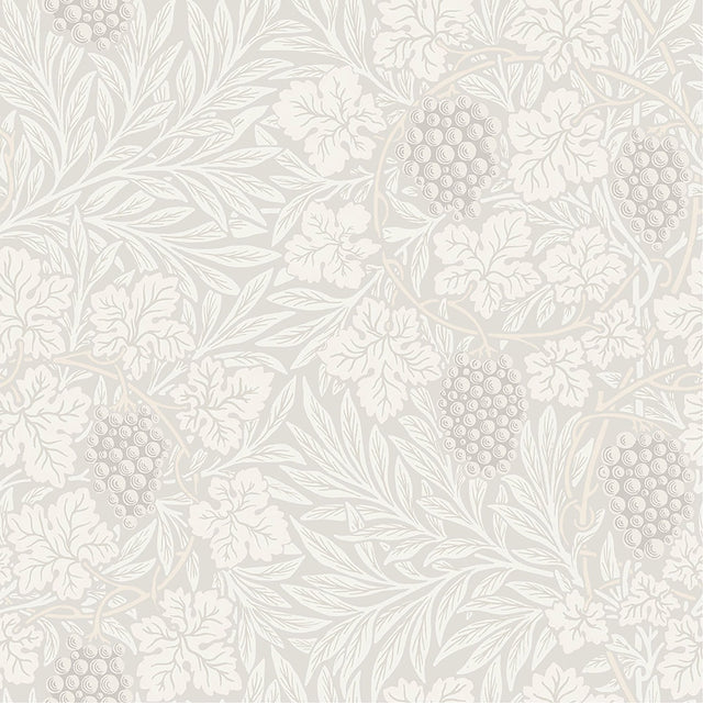 Vine White Woodland Fruits Wallpaper with Botanical Vine and Grape Motif - Brewster 4153-82016
