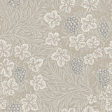 Vine Light Grey Woodland Fruits Wallpaper with Botanical Vine and Grapes Motif - A-Street Prints 4153-82017
