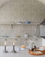 Vine Light Grey Woodland Fruits Wallpaper with Botanical Vine and Grapes Motif - A-Street Prints 4153-82017