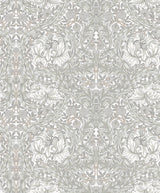 African Marigold White Floral Wallpaper with Traditional Botanical Pattern - A-Street Prints 4153-82022