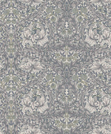 African Marigold Grey Floral Wallpaper with Botanical Traditional Pattern - A-Street Prints 4153-82025