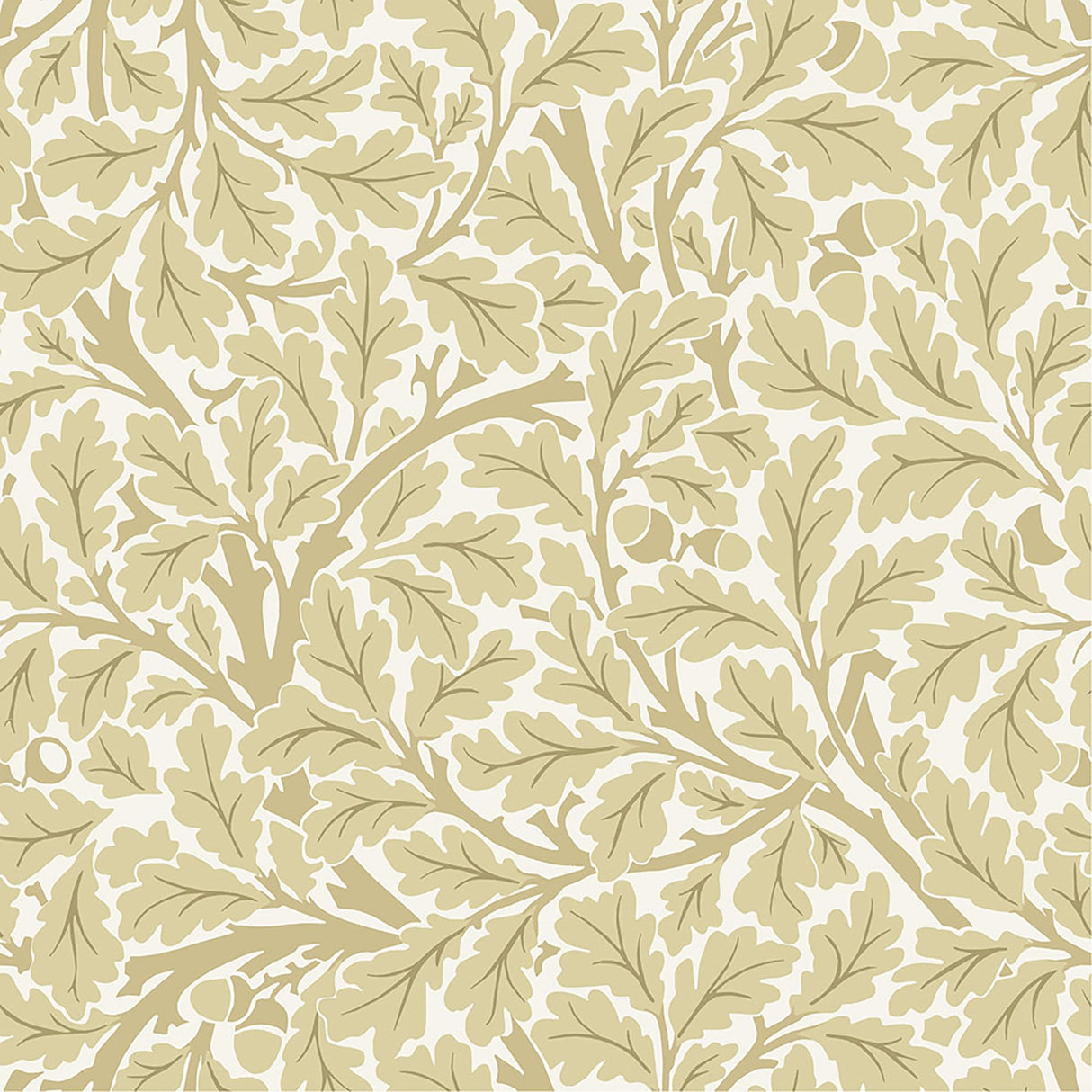 Oak Tree Light Yellow Leaf Wallpaper with Botanical Leaf Motif - A-Street Prints 4153-82027