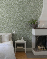Oak Tree Green Leaf Wallpaper with Botanical Leaves Pattern - A-Street Prints 4153-82028