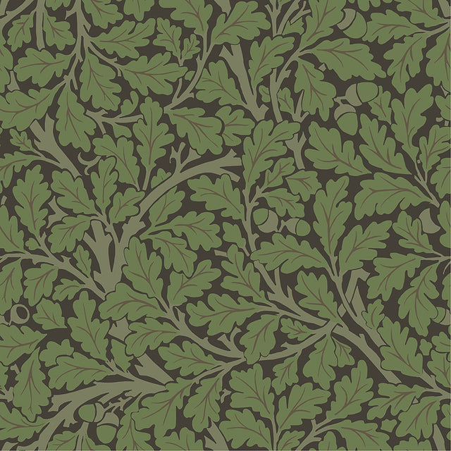 Oak Tree Black Leaf Wallpaper with Botanical Leaf Pattern - A-Street Prints 4153-82030