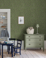 Oak Tree Black Leaf Wallpaper with Botanical Leaf Pattern - A-Street Prints 4153-82030