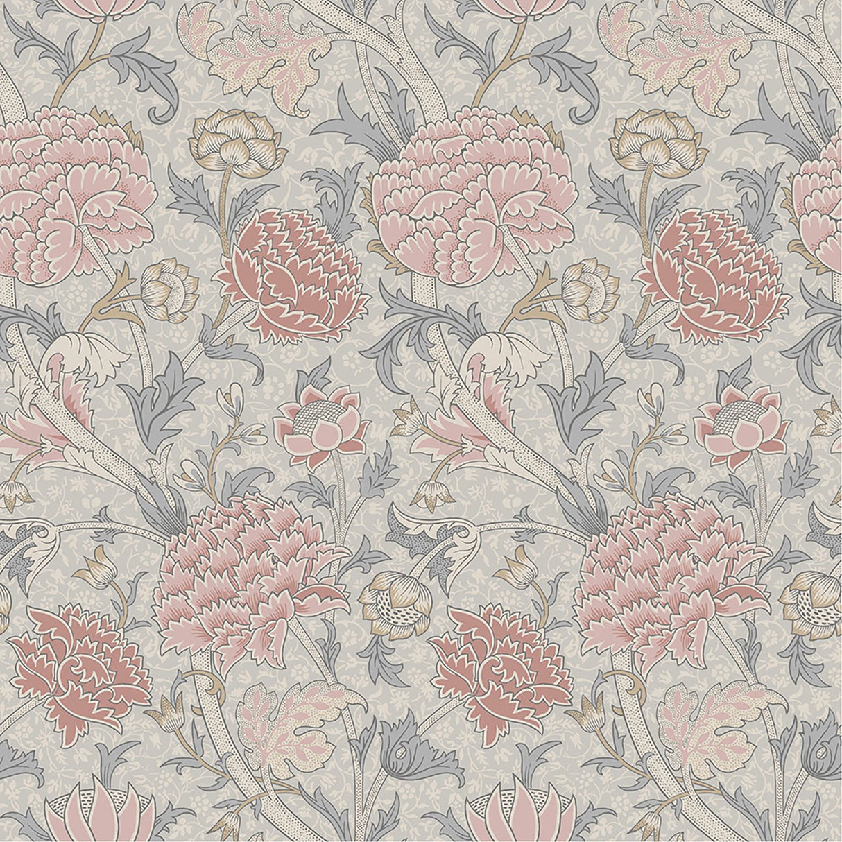 Cray Pink Floral Trail Wallpaper with Botanical Flower Pattern - A-Street Prints 4153-82033