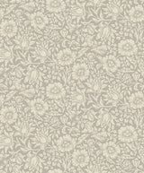 Mallow Grey Floral Vine Wallpaper with Traditional Botanical Pattern - Brewster 4153-82038