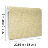 Mallow Butter Floral Vine Wallpaper with Botanical Floral Pattern, Traditional Style - A-Street Prints 4153-82039