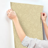 Mallow Butter Floral Vine Wallpaper with Botanical Floral Pattern, Traditional Style - A-Street Prints 4153-82039