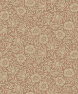 Mallow Rose Floral Vine Wallpaper with Traditional Botanical Flower Pattern - Brewster 4153-82040
