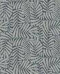 A-Street Prints Gabriel Teal Fern non woven wallpaper with metallic effect, roll and pattern view
