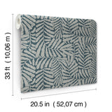 Gabriel Teal by Scott Living Fern Wallpaper- A-Street Prints 4155-27312