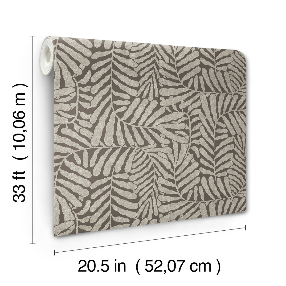 Gabriel Espresso by Scott Living Fern Wallpaper – A-Street Prints 4155-27313