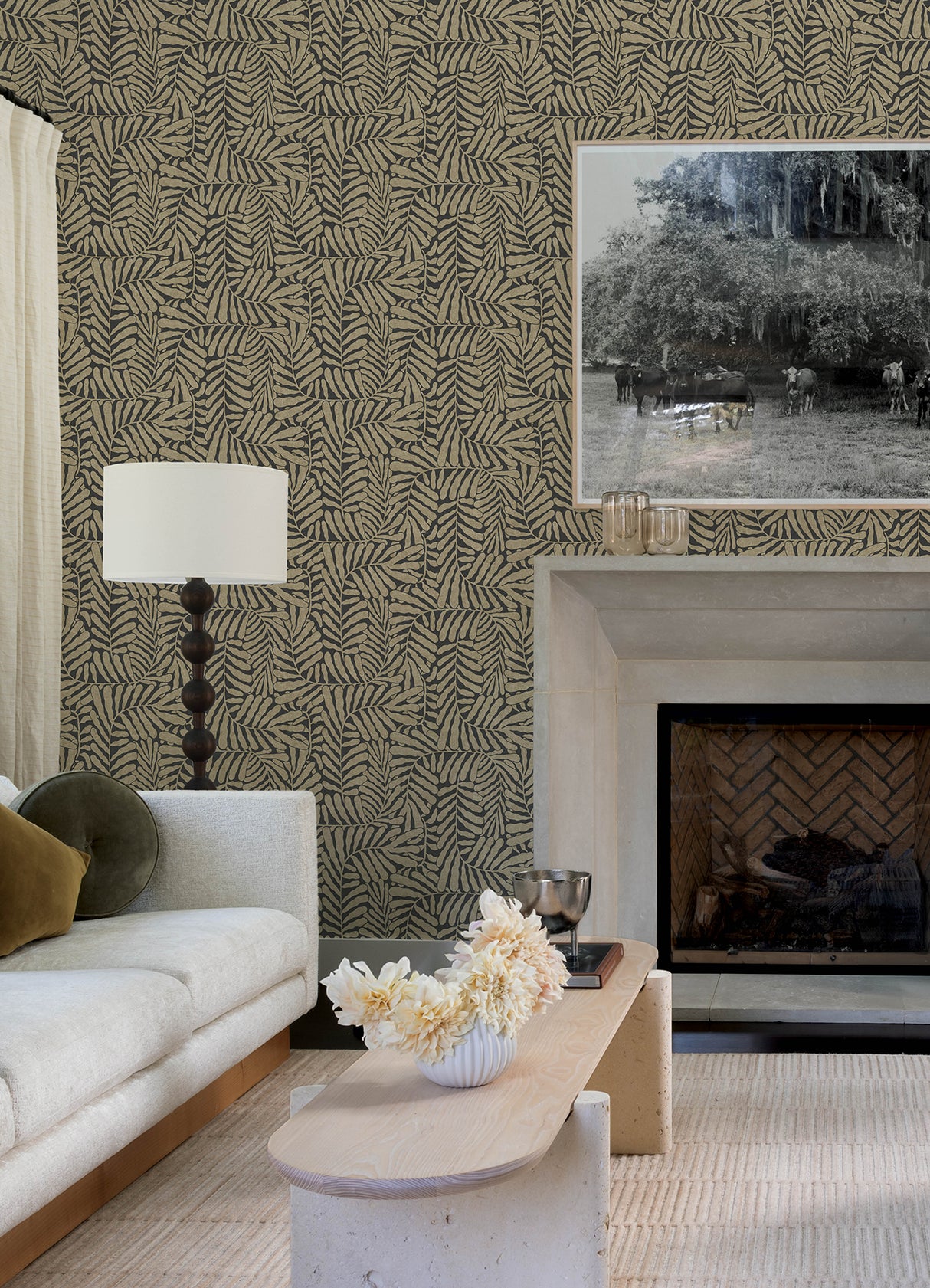 Gabriel Bronze by Scott Living Fern Wallpaper- A-Street Prints 4155-27315