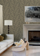 Gabriel Bronze by Scott Living Modern Botanical Fern Wallpaper - A-Street Prints 4155-27315-Sample